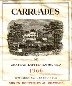 Carruades de Ch Lafitte-Rothschild 1966