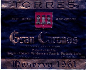 Torres Gran Coronas Reserva 1961